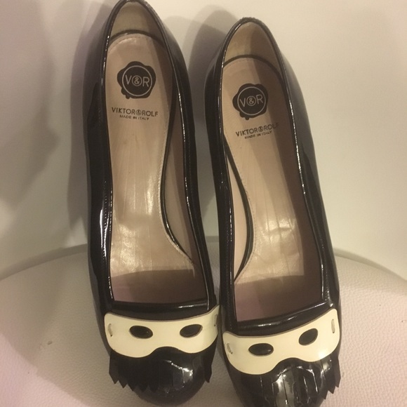 VIKTOR & ROLF couture flatform patent loafers RARE - Picture 2 of 8